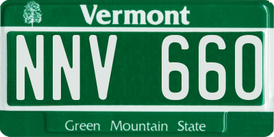 VT license plate NNV660