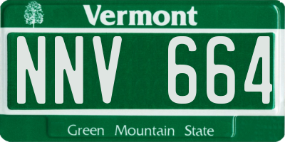 VT license plate NNV664