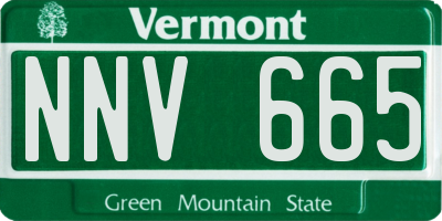 VT license plate NNV665