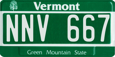 VT license plate NNV667