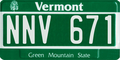 VT license plate NNV671