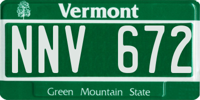 VT license plate NNV672