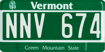 VT license plate NNV674