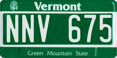 VT license plate NNV675