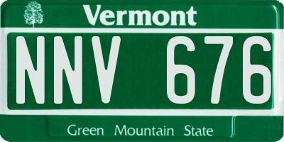 VT license plate NNV676