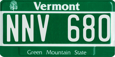 VT license plate NNV680