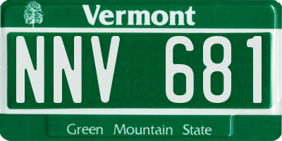 VT license plate NNV681