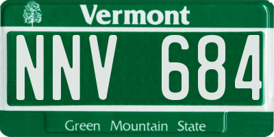 VT license plate NNV684