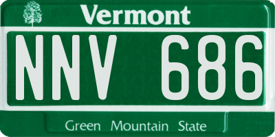 VT license plate NNV686