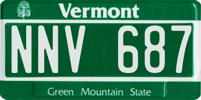 VT license plate NNV687