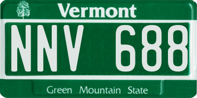 VT license plate NNV688