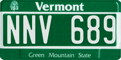 VT license plate NNV689