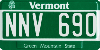 VT license plate NNV690