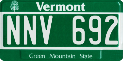VT license plate NNV692