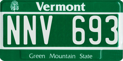 VT license plate NNV693