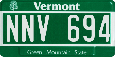 VT license plate NNV694