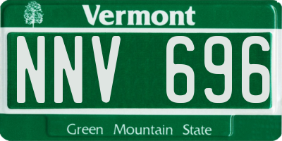 VT license plate NNV696