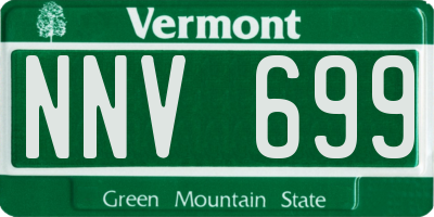 VT license plate NNV699