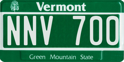 VT license plate NNV700