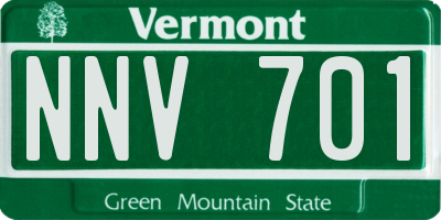 VT license plate NNV701