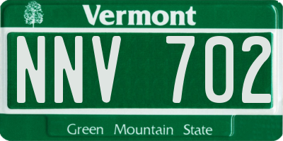 VT license plate NNV702