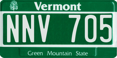 VT license plate NNV705
