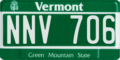 VT license plate NNV706