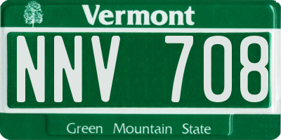 VT license plate NNV708