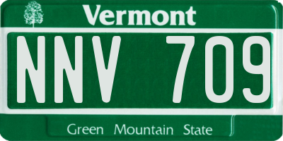 VT license plate NNV709