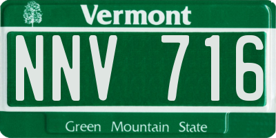 VT license plate NNV716