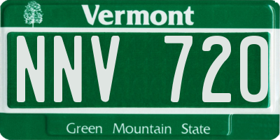 VT license plate NNV720