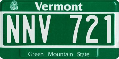 VT license plate NNV721