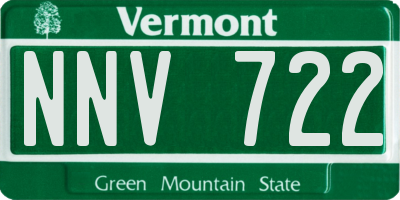 VT license plate NNV722