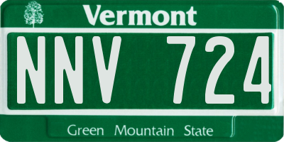 VT license plate NNV724