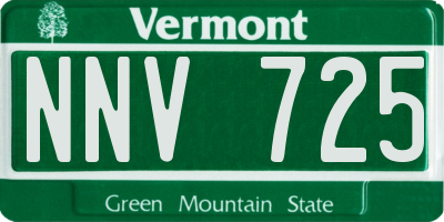 VT license plate NNV725