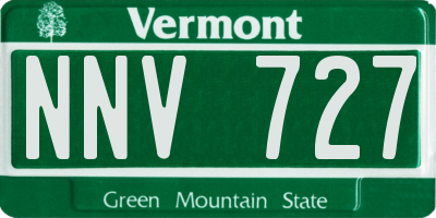 VT license plate NNV727