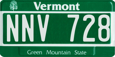 VT license plate NNV728