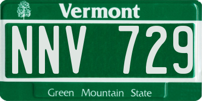 VT license plate NNV729