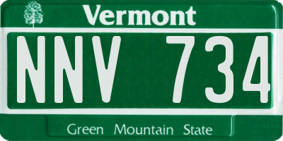 VT license plate NNV734