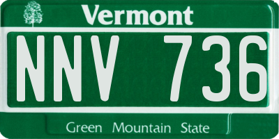 VT license plate NNV736