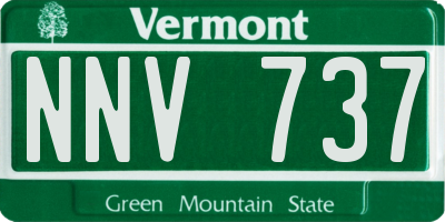 VT license plate NNV737