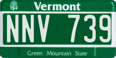 VT license plate NNV739