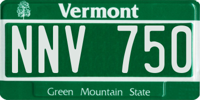 VT license plate NNV750
