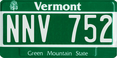VT license plate NNV752