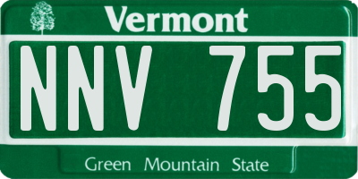VT license plate NNV755