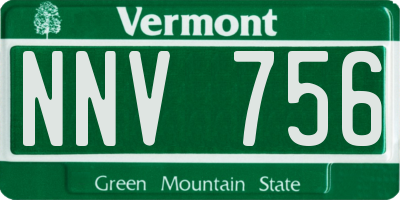 VT license plate NNV756