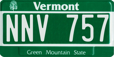 VT license plate NNV757