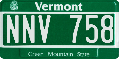 VT license plate NNV758