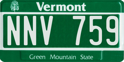 VT license plate NNV759