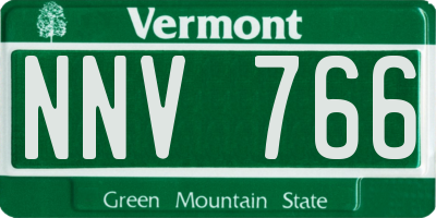 VT license plate NNV766